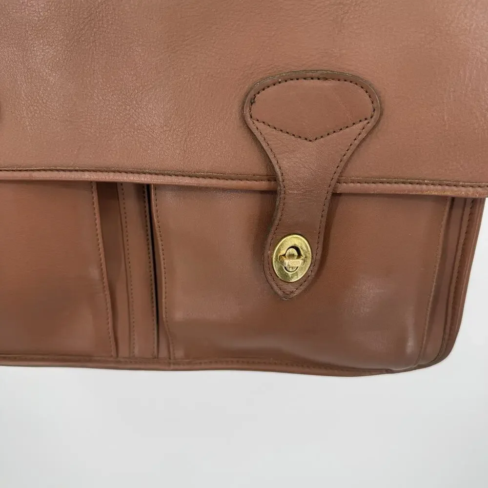 Jack Georges VTG UNIVERSITY PROFESSIONAL LEATHER DOWEL BRIEFCASE Shoulder Bag